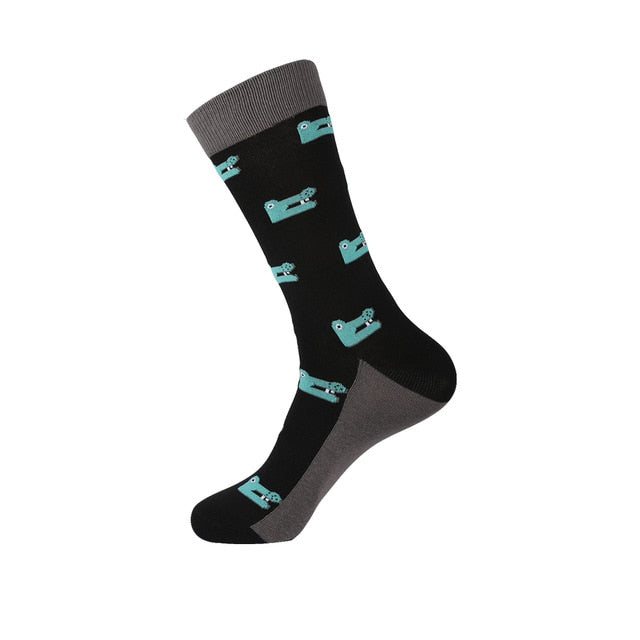 Men's Socks Hip Pop Fruit Banana Coffee Beans Alien Long Cool Skate Sock