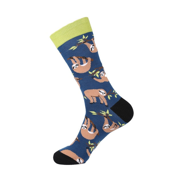 Men's Socks Hip Pop Fruit Banana Coffee Beans Alien Long Cool Skate Sock