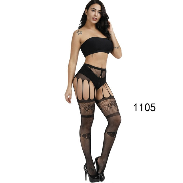 New Arrival Solid Stockings Women Sexy Thigh High Fishnet Nylon Long Socks Sex Belt Standard Over Knee Socks Sexy Lingerie