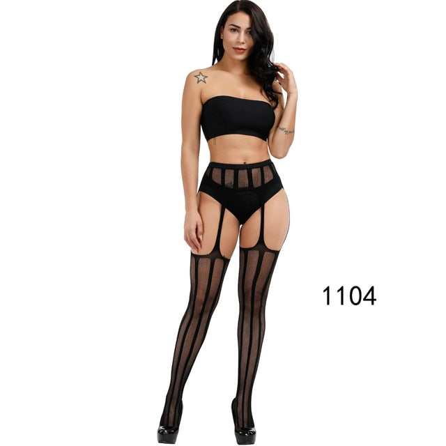 New Arrival Solid Stockings Women Sexy Thigh High Fishnet Nylon Long Socks Sex Belt Standard Over Knee Socks Sexy Lingerie