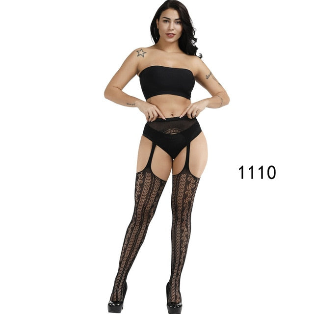New Arrival Solid Stockings Women Sexy Thigh High Fishnet Nylon Long Socks Sex Belt Standard Over Knee Socks Sexy Lingerie