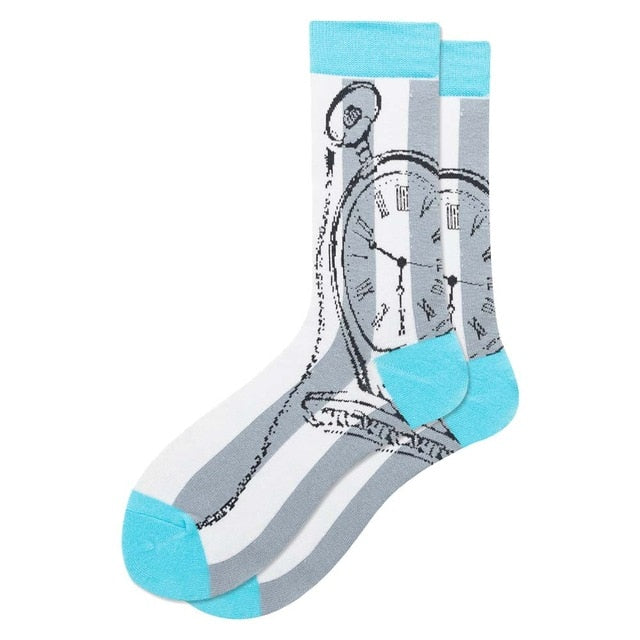 Men's Socks Colorful Funny symbol International chess geometric Cotton Sock