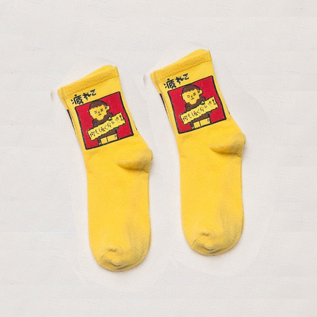 Japanese Kawaii Women Animals Cartoon Tube Socks Cute Egg Rabbit Panther Cotton Long Socks Female and Ladies Pink Milk White Sox