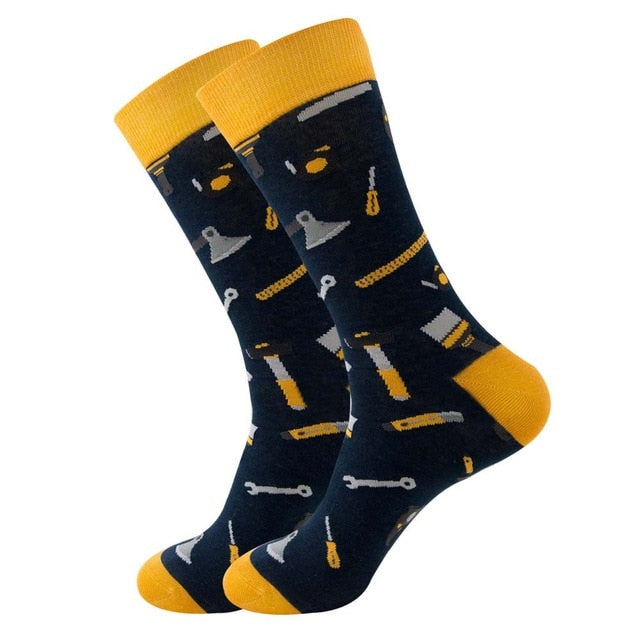 Men's Socks Colorful Funny symbol International chess geometric Cotton Sock