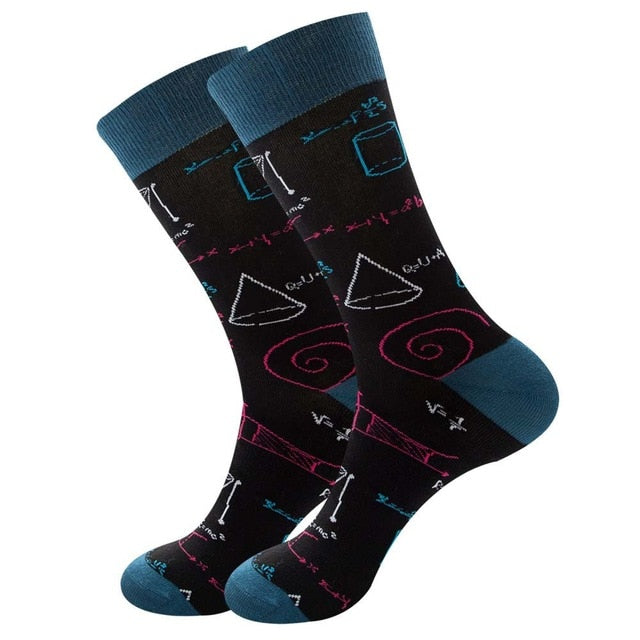 Men's Socks Colorful Funny symbol International chess geometric Cotton Sock