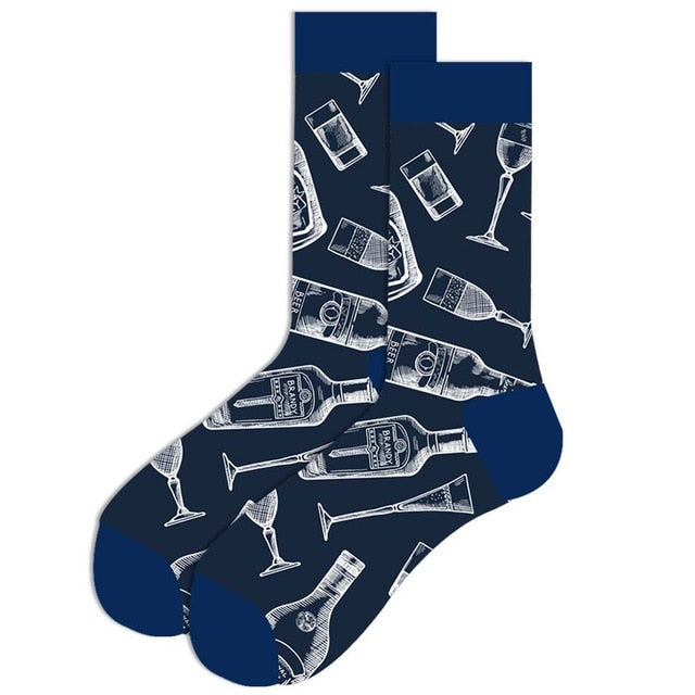 Men's Socks Colorful Funny symbol International chess geometric Cotton Sock