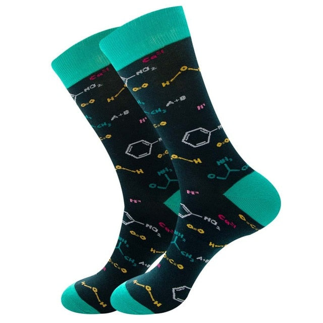 Men's Socks Colorful Funny symbol International chess geometric Cotton Sock