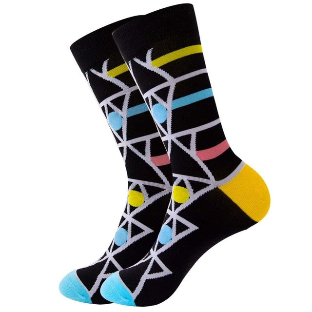 Men's Socks Colorful Funny symbol International chess geometric Cotton Sock