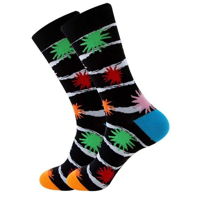 Men's Socks Colorful Funny symbol International chess geometric Cotton Sock