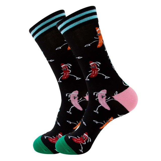 Men's Socks Colorful Funny symbol International chess geometric Cotton Sock