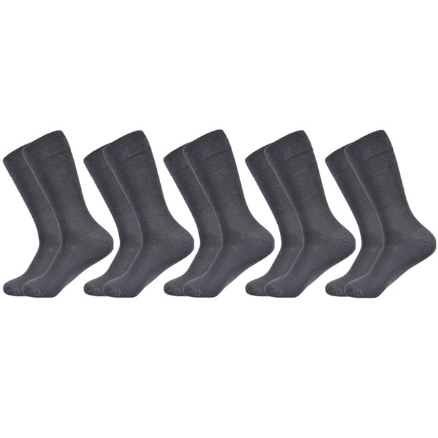 Men's socks Solid Color Cotton Socks Black Blue Red 10 colors Dress Autumn & winter Socks