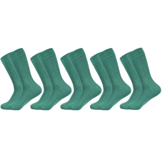 Men's socks Solid Color Cotton Socks Black Blue Red 10 colors Dress Autumn & winter Socks