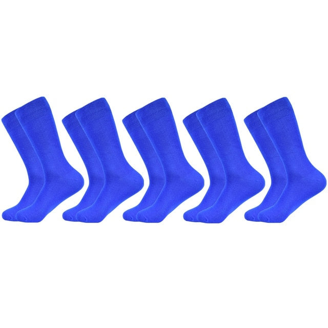 Men's socks Solid Color Cotton Socks Black Blue Red 10 colors Dress Autumn & winter Socks