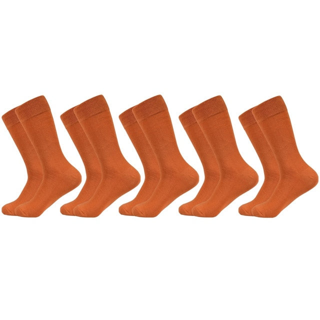 Men's socks Solid Color Cotton Socks Black Blue Red 10 colors Dress Autumn & winter Socks