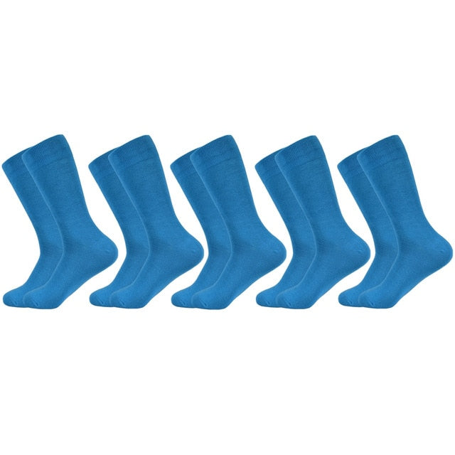 Men's socks Solid Color Cotton Socks Black Blue Red 10 colors Dress Autumn & winter Socks