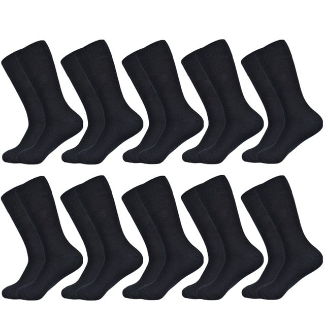 Men's socks Solid Color Cotton Socks Black Blue Red 10 colors Dress Autumn & winter Socks