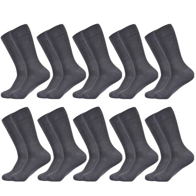 Men's socks Solid Color Cotton Socks Black Blue Red 10 colors Dress Autumn & winter Socks