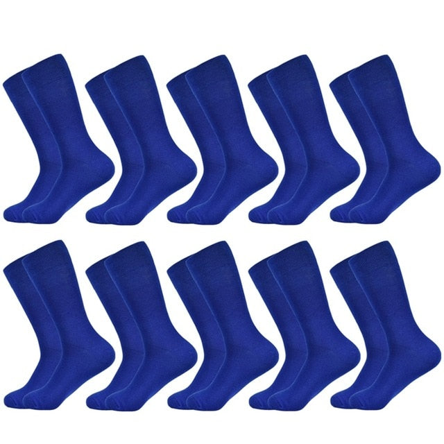 Men's socks Solid Color Cotton Socks Black Blue Red 10 colors Dress Autumn & winter Socks