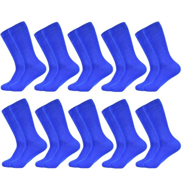 Men's socks Solid Color Cotton Socks Black Blue Red 10 colors Dress Autumn & winter Socks