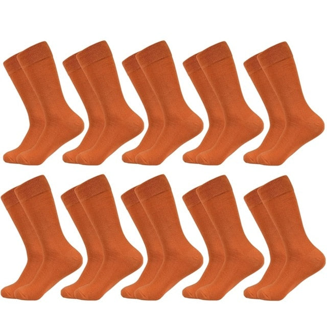 Men's socks Solid Color Cotton Socks Black Blue Red 10 colors Dress Autumn & winter Socks