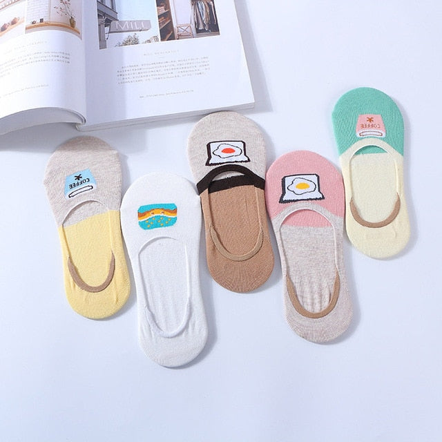 Lot Cute Harajuku Animal Women Socks Set Cat Dog Rabbit Panda Low Cut Short Sock
