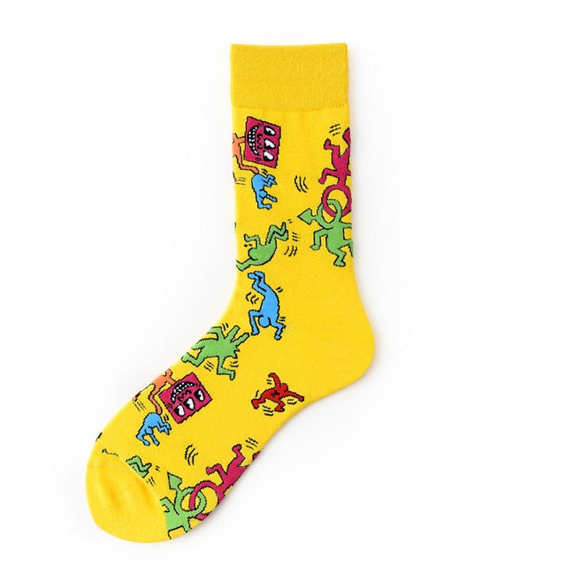 Funny Men Graphic Socks Funky Novelty Socks Soft Breathable For Man Woman