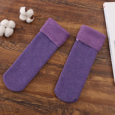 Winter Warmer Women Thicken Thermal Wool Cashmere Snow Socks Seamless Velvet Boots Floor Sleeping Socks for Mens