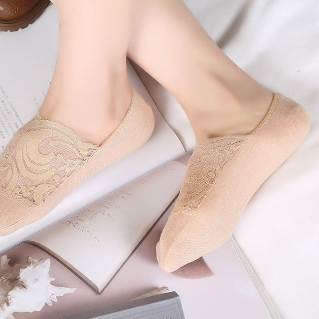 Transparent Short Lace Soft Low Invisible Socks