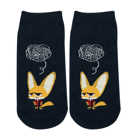 New Summer Cute Cotton Cartoon Women Socks Funny Animal Comfortable Kawaii Ankle Socks Lovely Fox Tiger Fun Animal Socks Gift
