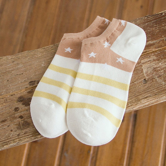 Stars Stripe Women's Cotton Low Ankle Socks