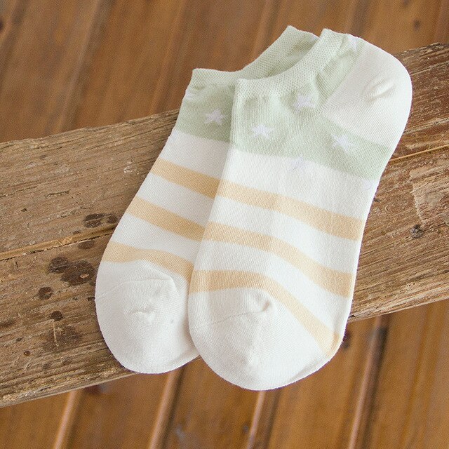 Stars Stripe Women's Cotton Low Ankle Socks