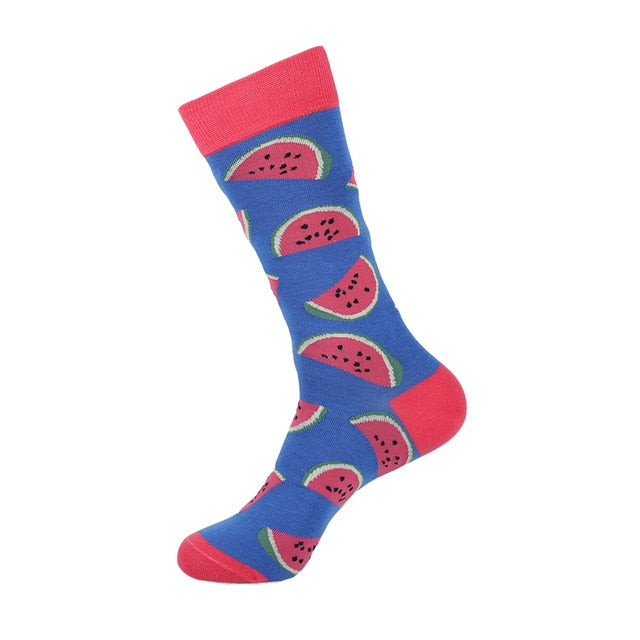 Men's Socks Dinosaur Penguin Cactus Lattice Dog Warm Skate Harajuku Cool Socks