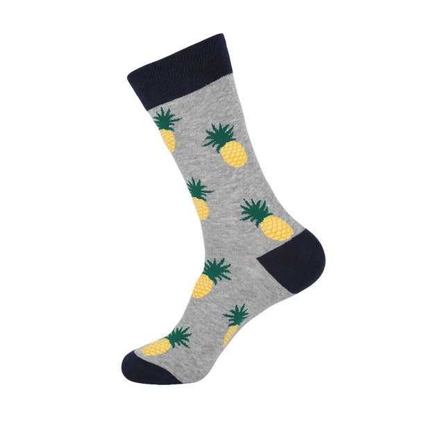 Men's Socks Dinosaur Penguin Cactus Lattice Dog Warm Skate Harajuku Cool Socks