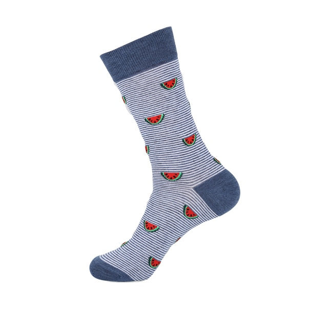 Men's Socks Dinosaur Penguin Cactus Lattice Dog Warm Skate Harajuku Cool Socks