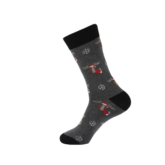 Men's Socks Dinosaur Penguin Cactus Lattice Dog Warm Skate Harajuku Cool Socks