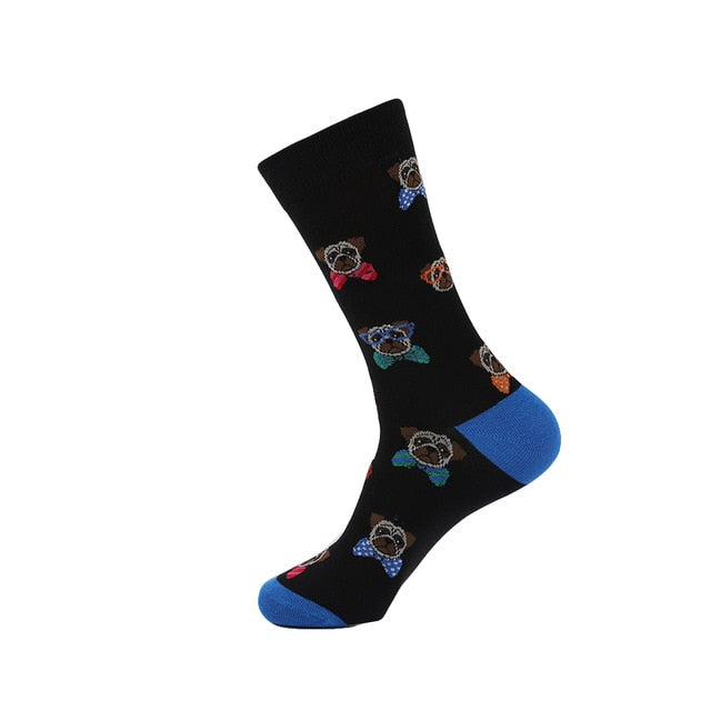 Men's Socks Dinosaur Penguin Cactus Lattice Dog Warm Skate Harajuku Cool Socks
