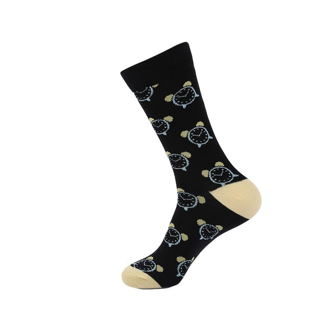 Men's Socks Dinosaur Penguin Cactus Lattice Dog Warm Skate Harajuku Cool Socks