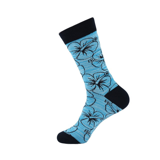 Men's Socks Dinosaur Penguin Cactus Lattice Dog Warm Skate Harajuku Cool Socks