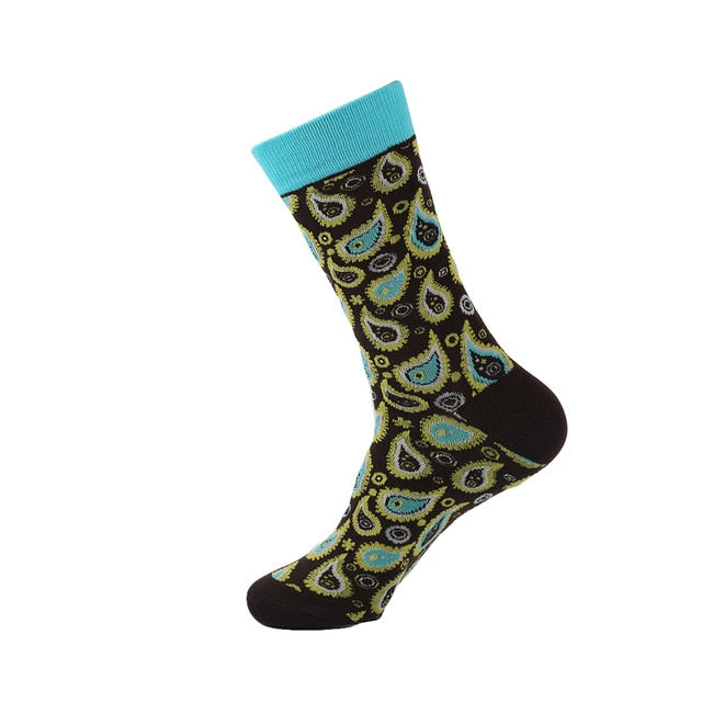 Men's Socks Dinosaur Penguin Cactus Lattice Dog Warm Skate Harajuku Cool Socks