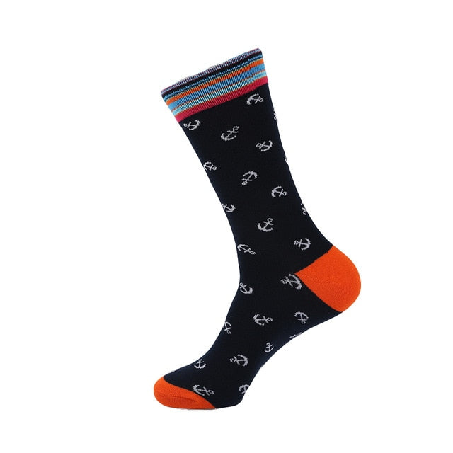 Men's Socks Dinosaur Penguin Cactus Lattice Dog Warm Skate Harajuku Cool Socks