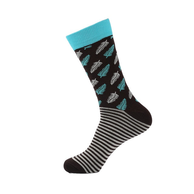 Men's Socks Dinosaur Penguin Cactus Lattice Dog Warm Skate Harajuku Cool Socks