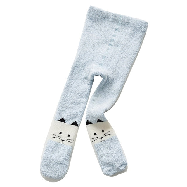 Cute Cartoon Coral Fleece Fashion Baby Tights