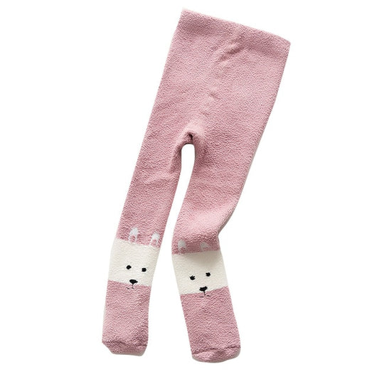 Cute Cartoon Coral Fleece Fashion Baby Tights