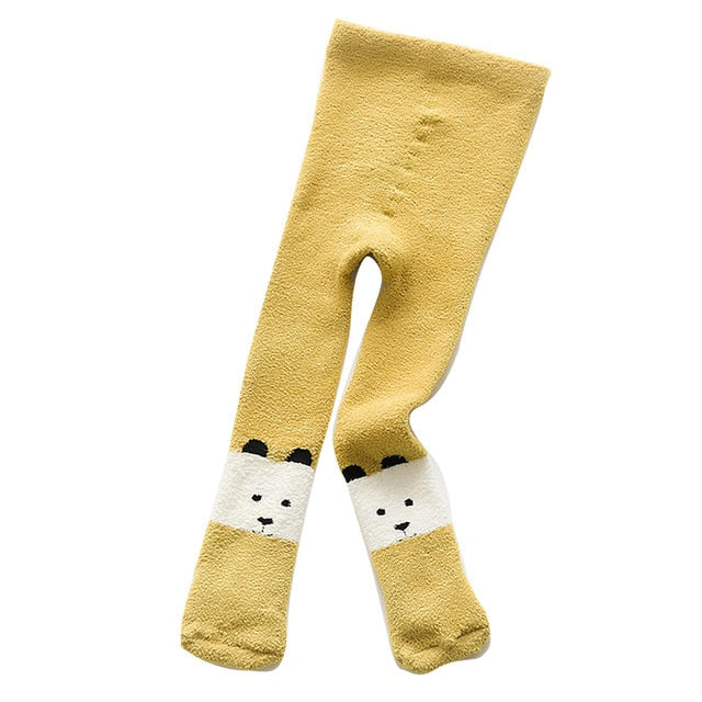 Cute Cartoon Coral Fleece Fashion Baby Tights