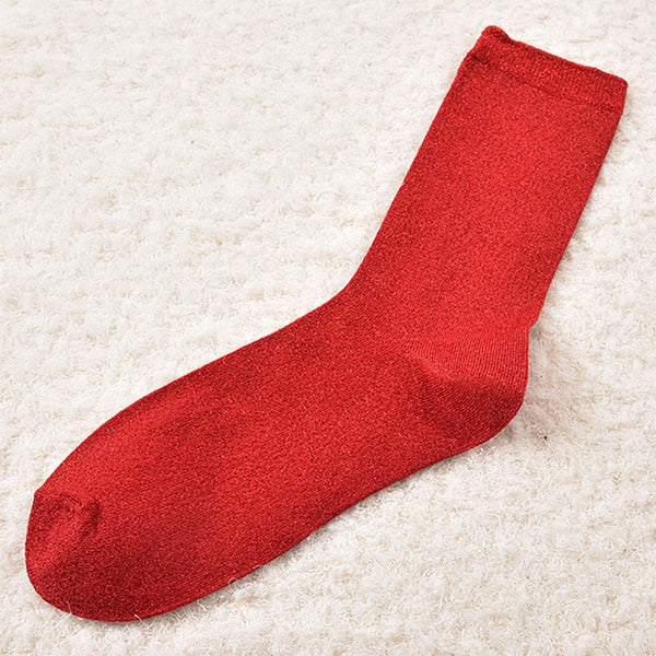 Top Quality Thin Gold Sliver Shiny Ankle Socks