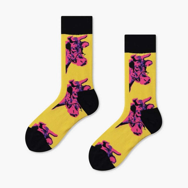 Creative Harajuku Happy Cool Socks Cotton Crazy Animal Funny Socks Hip Hop Street Cute Socks