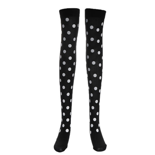 Halloween Skeleton Long Knee High Socks Costume Masquerade Carnival Cosplay Soft
