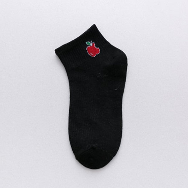 Cotton Loose Striped Women's Crew Socks