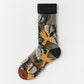 Harajuku Crystal Silk Tide Socks Funny Sunflowers Vines