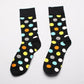 Men Happy Funny Socks Geometric Stripe Square Dot Colorful Personality Male Korea Street Harajuku Hip Hop Socks Autumn Winter